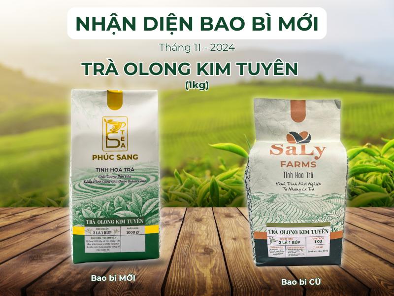 Bao bì mới Trà oolong Kim Tuyên Phúc Sang Bao bì mới Trà oolong Kim Tuyên Phúc Sang