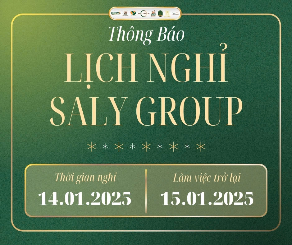 Thông báo lịch nghỉ Saly Group 13.01.2025