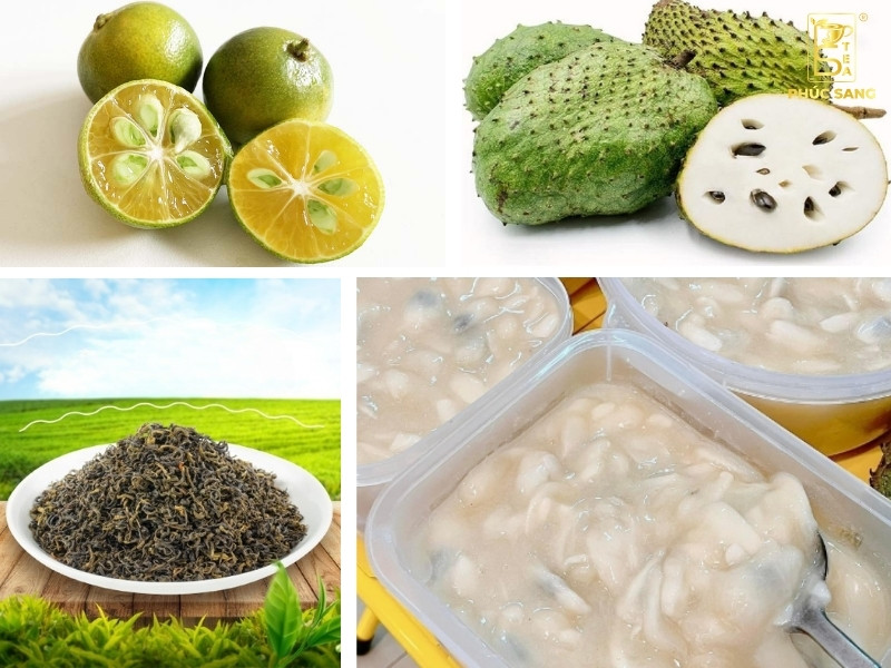 Nguyên liệu để pha trà mãng cầu ngon Nguyên liệu để pha trà mãng cầu ngon