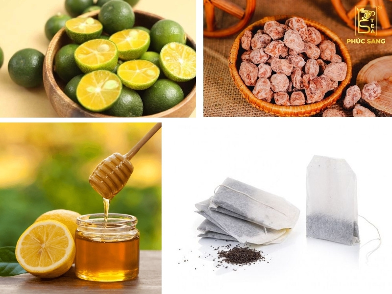 Các nguyên liệu cần có để pha trà tắc xí muội