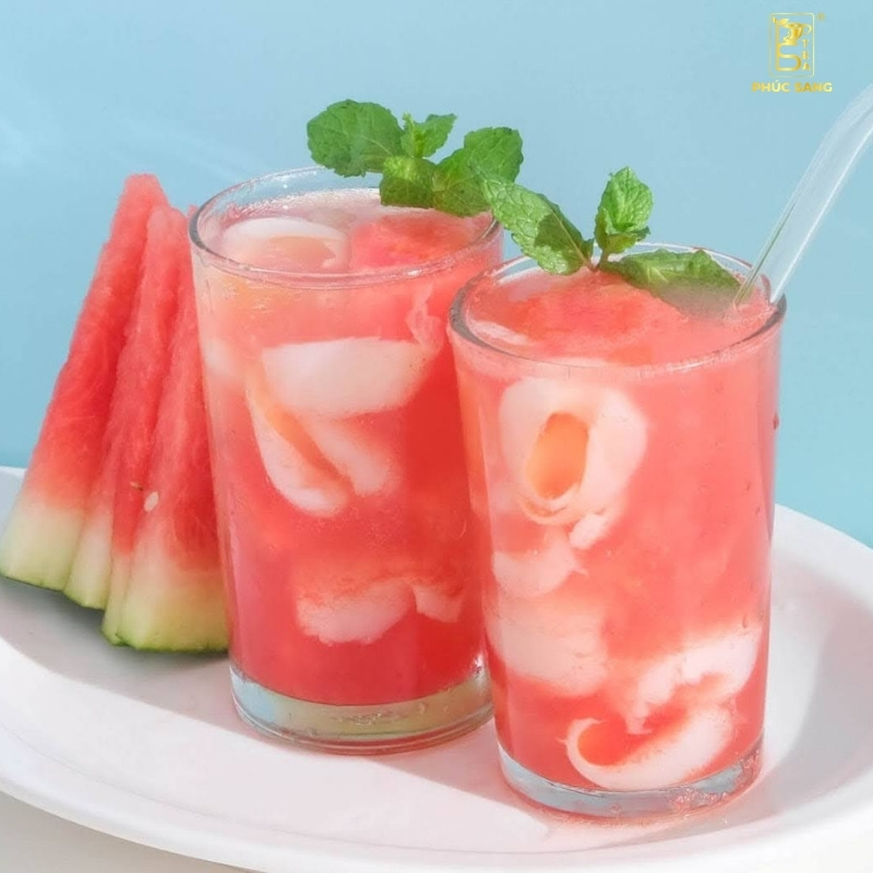 Công thức trà dưa hấu vải thơm ngon, mát lạnh cho mùa hè Công thức trà dưa hấu vải thơm ngon, mát lạnh cho mùa hè