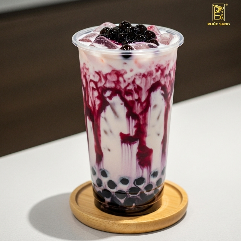 Công thức làm trà sữa việt quất thơm ngon chuẩn vị quán