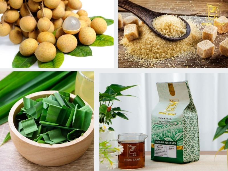 Nguyên liệu để pha trà nhãn tươi ngon mát lạnh Nguyên liệu để pha trà nhãn tươi ngon mát lạnh