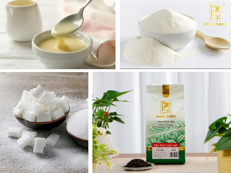 Nguyên liệu làm trà sữa trân châu đường đen ngon chuẩn vị Nguyên liệu làm trà sữa trân châu đường đen ngon chuẩn vị