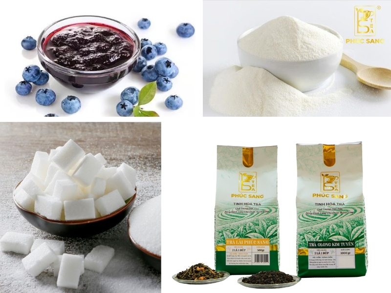 Nguyên liệu làm trà sữa việt quất phù hợp kinh doanh