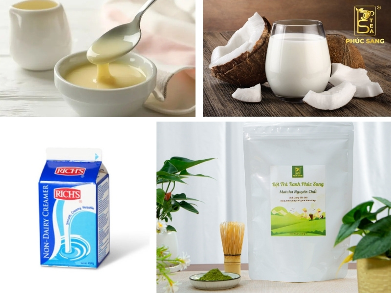 Nguyên liệu để pha matcha coco Latte béo thơm chuẩn vị Nguyên liệu để pha matcha coco Latte béo thơm chuẩn vị