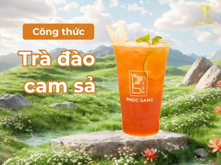 Cách pha trà đào cam sả thơm ngon