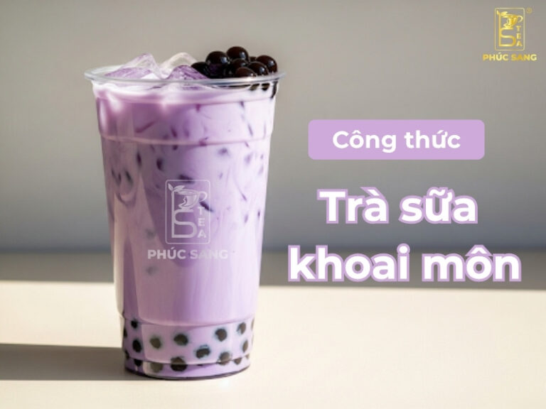 Cách làm trà sữa khoai môn béo thơm, đậm vị với sốt khoai môn tươi