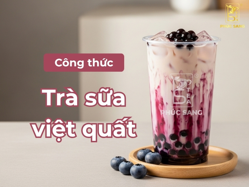 Cách pha trà sữa việt quất ngon chuẩn vị, màu đẹp cuốn hút