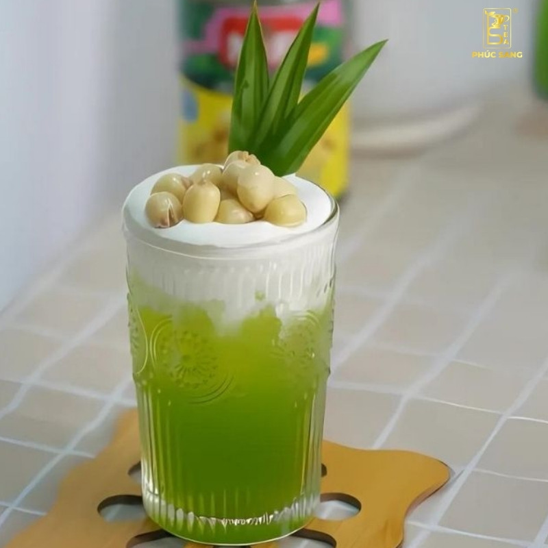 Công thức trà ô long hạt sen lá nếp Công thức trà ô long hạt sen lá nếp