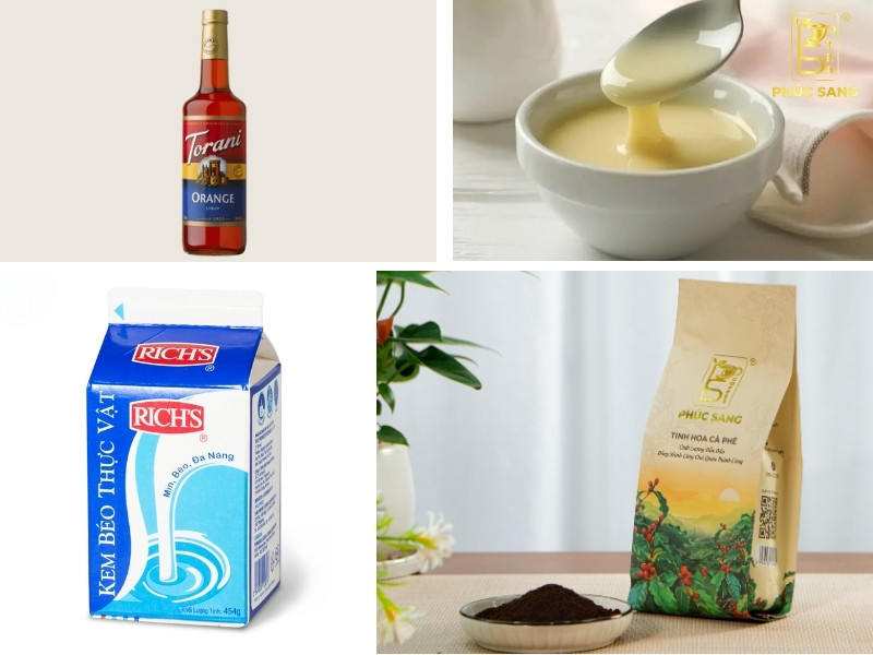 Nguyên liệu cafe kem tiramisu Nguyên liệu cafe kem tiramisu