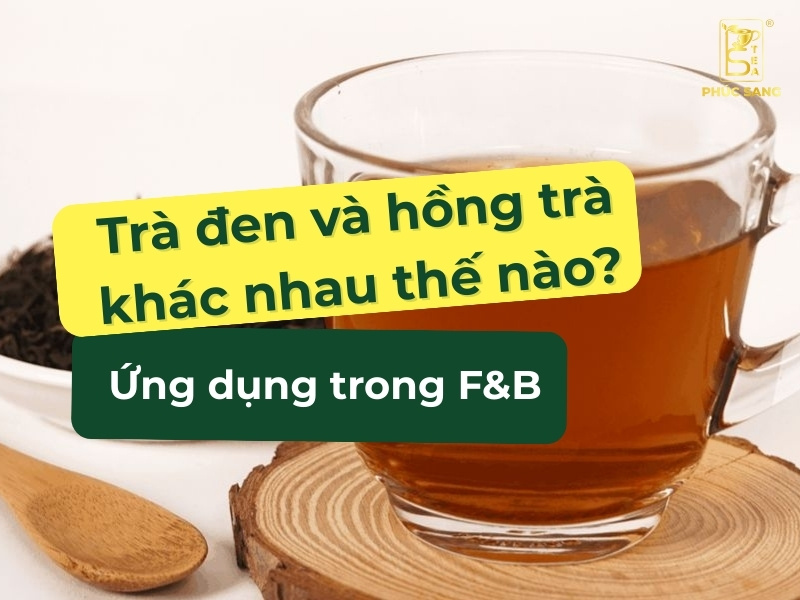 Tìm hiểu sự khác nhau giữa trà đen và hồng trà trong F&B