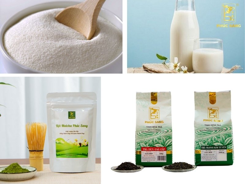 Nguyên liệu làm trà sữa matcha kem cheese