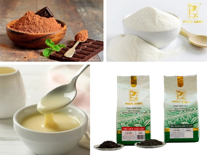 Nguyên liệu pha trà sữa chocolate Nguyên liệu pha trà sữa chocolate
