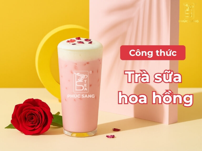 Công thức pha trà sữa hoa hồng chuẩn vị, thơm béo cuốn hút