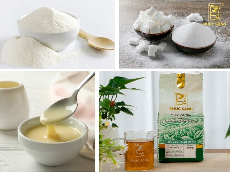 Nguyên liệu pha trà sữa nóng