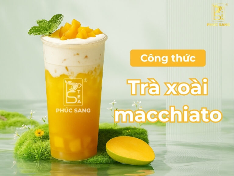 C&ocirc;ng thức l&agrave;m tr&agrave; xo&agrave;i macchiato thơm b&eacute;o, s&aacute;nh mịn