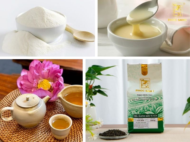 Nguyên liệu để làm trà sữa sen