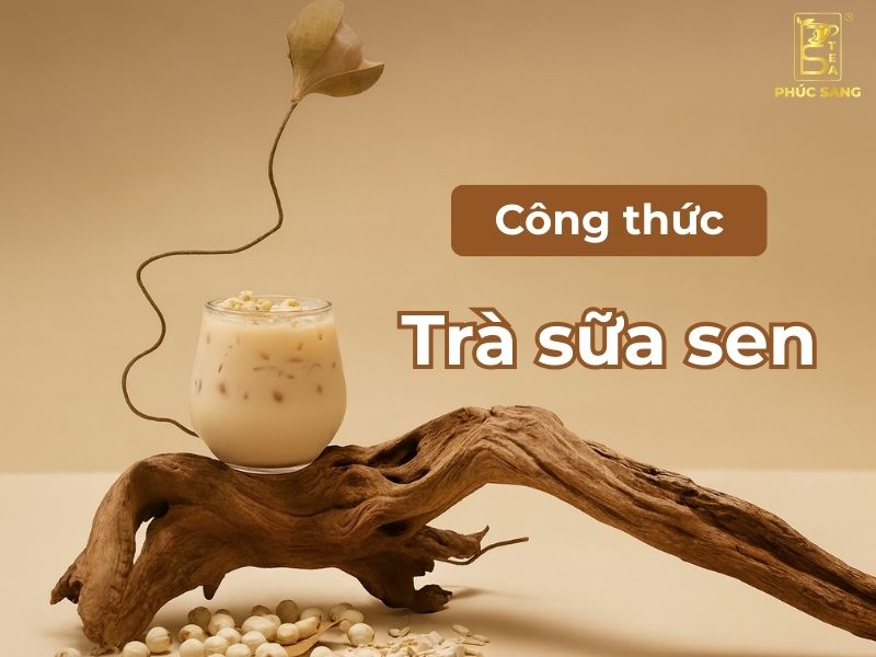 Công thức trà sữa sen thơm béo, thanh mát chuẩn vị quán
