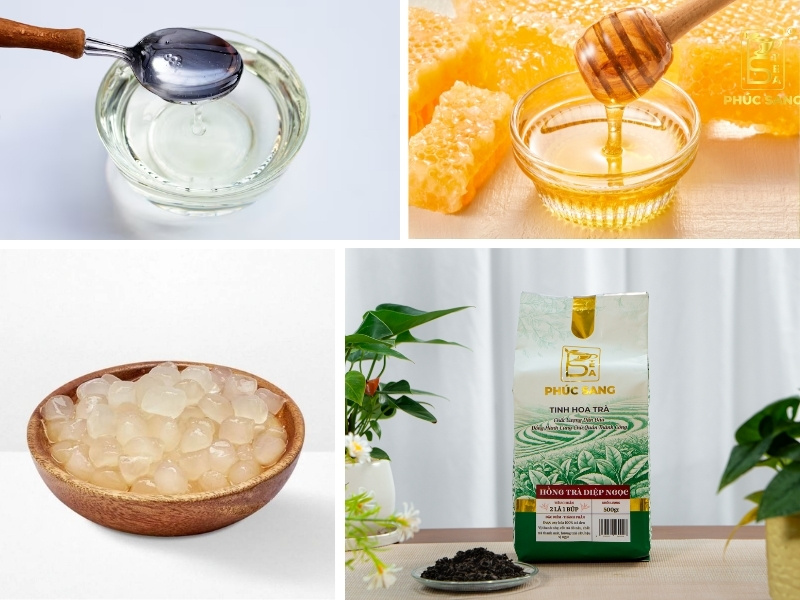 Nguyên liệu làm hồng trà sủi bọt