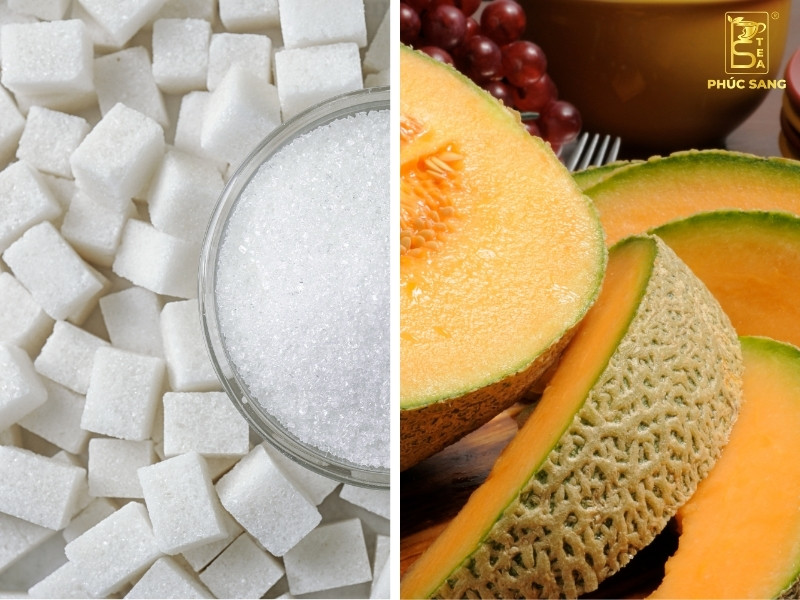 Nguyên liệu làm dưa lưới ngâm đường thơm ngon