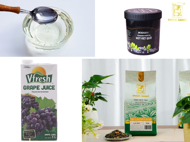 Nguyên liệu làm trà nho kim quất tươi mát