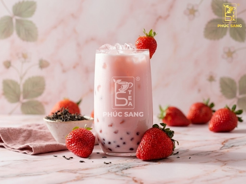 Cách làm trà sữa trái cây vị dâu Cách làm trà sữa trái cây vị dâu