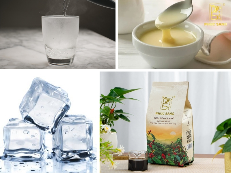 Nguyên liệu để pha cafe nâu