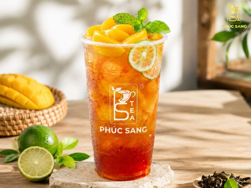 Cách pha trà đào tươi mát, lên màu đẹp