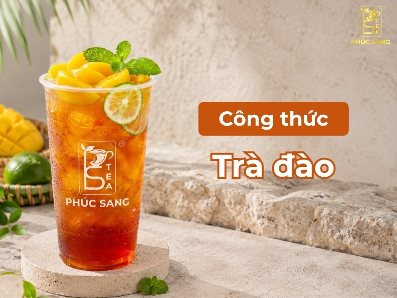 Cách làm trà đào thơm mát, màu đẹp, chuẩn vị dễ bán quán