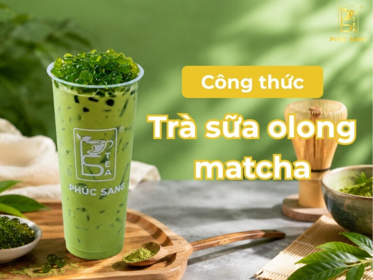 C&aacute;ch l&agrave;m tr&agrave; sữa olong matcha ngon, thơm b&eacute;o, chuẩn vị