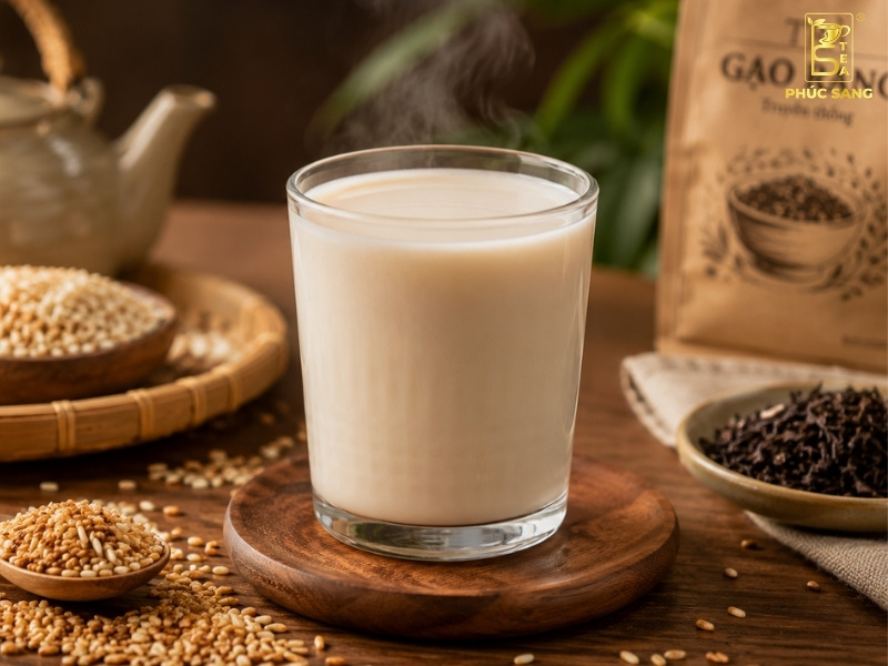 Mẹo để pha trà sữa gạo rang nóng ngon và ổn định