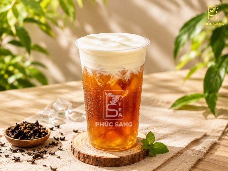 Cách làm trà đen macchiato chi tiết, thơm ngon