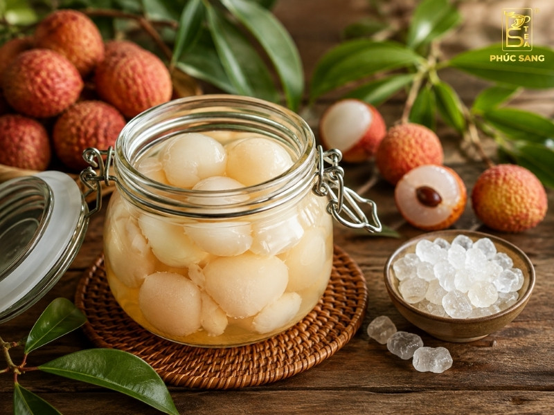 Cách làm vải ngâm đường phèn với 3 bước đơn giản Cách làm vải ngâm đường phèn với 3 bước đơn giản