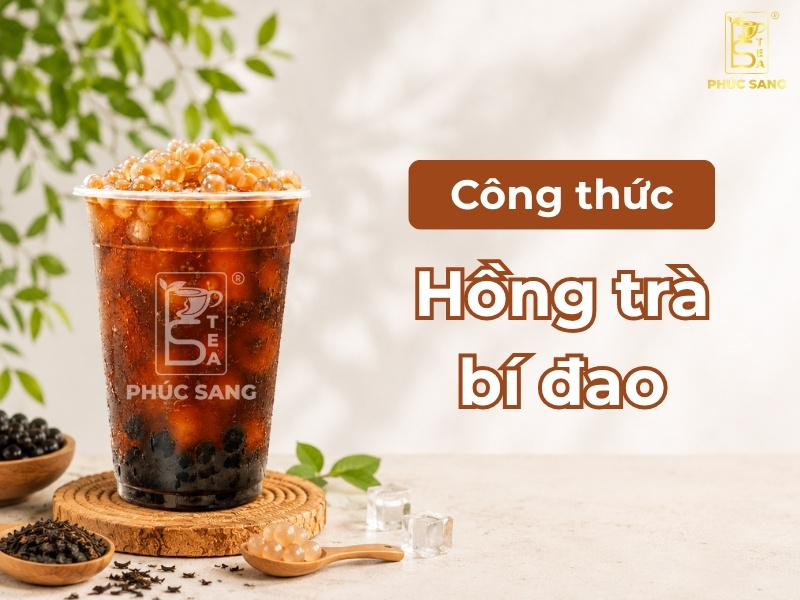 Cách làm hồng trà bí đao ngọt thanh, chuẩn vị kinh doanh
