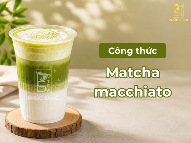 C&ocirc;ng thức matcha macchiato chuẩn vị, kinh doanh h&uacute;t kh&aacute;ch