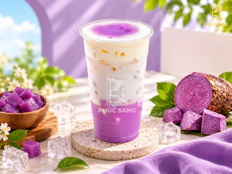 Mẹo pha latte khoai môn sữa dừa ngon
