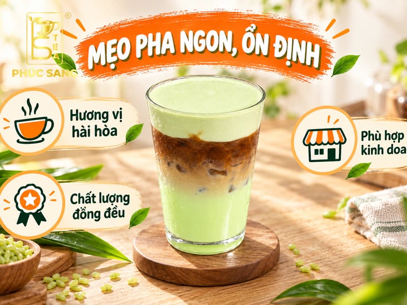 Một số mẹo pha cà phê lá nếp kem cốm ngon, chất lượng đồng đều