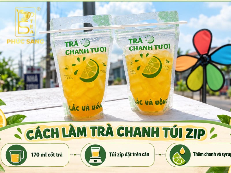 Cách làm trà chanh túi zip Cách làm trà chanh túi zip