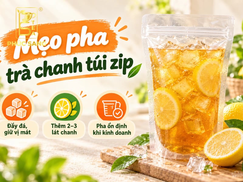 Một số mẹo pha trà chanh túi zip ngon, ổn định Một số mẹo pha trà chanh túi zip ngon, ổn định