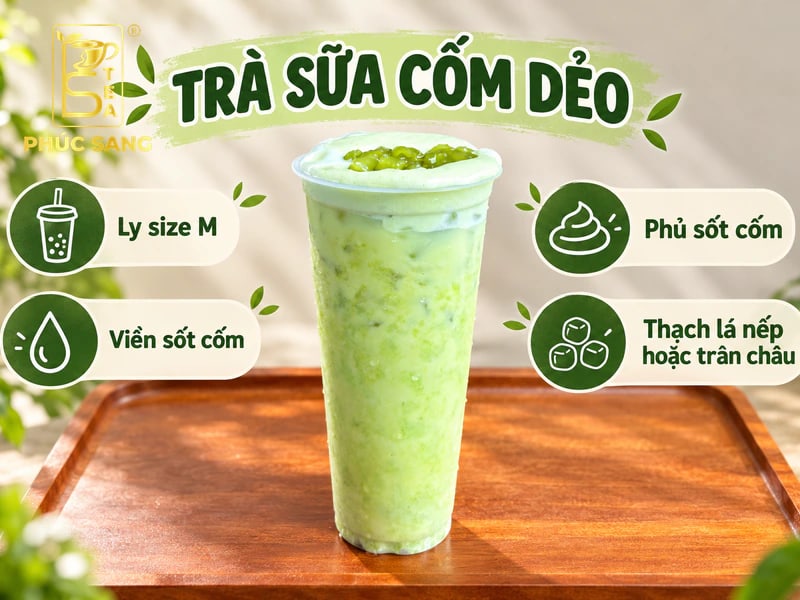 Cách làm trà sữa cốm dẻo chuẩn quán Cách làm trà sữa cốm dẻo chuẩn quán
