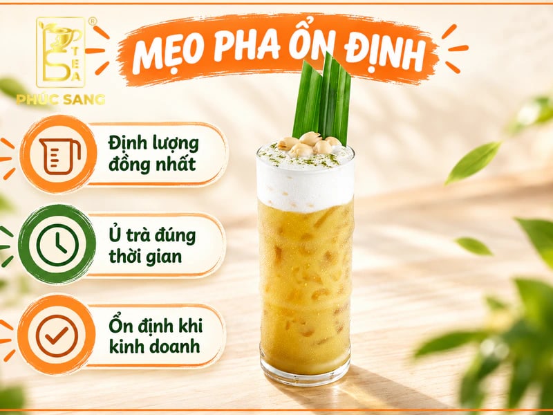 Một số mẹo pha trà sữa olong dứa hạt sen ngon